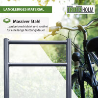 5x Fahrradanlehnbügel 115 x 75 cm Stahl Ø 60 mm mit Knieholm feuerverzinkt pulverbeschichtet Typ H