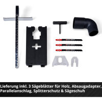 Einhell Professional Akku-Stichsäge TP-JST 18/135 Li BL Power X-Change (18 V, 135 mm Schnitttiefe in Holz, 26 mm Hubhöhe, Brushless, T-Style-Griff, 3x Sägeblatt, ohne Akku)