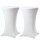 2x Stehtischhusse Stretch 70 cm weiß Tischdecke Husse Bistrotisch Partytisch