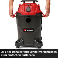 Einhell Nass-Trockensauger TC-VC 1825 A 1250 W 25 L Staubsauger mit integrierter Automatiksteckdose