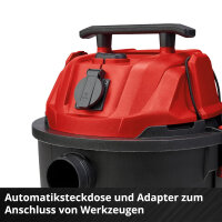 Einhell Nass-Trockensauger TC-VC 1930 A 1500 W 30 L Staubsauger mit integrierter Automatiksteckdose