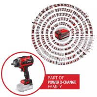 Einhell Akku-Schlagschrauber IMPAXXO 18/450 Solo inkl. Nuss-Set & LED-Licht Power X-Change