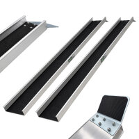 TRUTZHOLM 2x Auffahrschienen 183 cm 100 kg Alu grau Anti...
