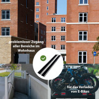 TRUTZHOLM 2x Auffahrschienen 183 cm 100 kg Alu grau Anti Rutsch Beschichtung E-Bike kleine Mofas
