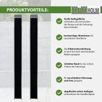 TRUTZHOLM 2x Auffahrschienen 183 cm 100 kg Alu grau Anti Rutsch Beschichtung E-Bike kleine Mofas