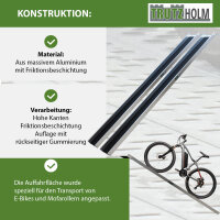 TRUTZHOLM 2x Alu Auffahrschienen 194 cm Tragkraft 100 kg Alu Anti-Rutsch Beschichtung E-Bike Mofa