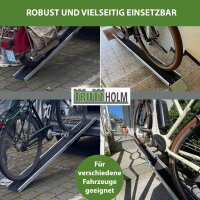 TRUTZHOLM 2x Alu Auffahrschienen 194 cm Tragkraft 100 kg Alu Anti-Rutsch Beschichtung E-Bike Mofa