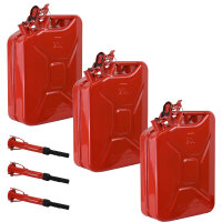 3x Metallkanister 20 Liter inkl. Ausgießer +...