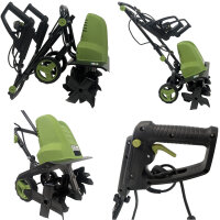 Motorhacke 24 Hackmesser 45cm breit 22 cm tief 1500W Bodenhacke Transporträder  klappbar Tragegriff