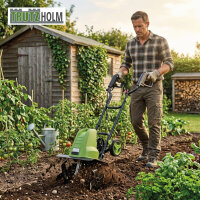 Motorhacke 24 Hackmesser 45cm breit 22 cm tief 1500W Bodenhacke Transporträder  klappbar Tragegriff