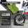 Motorradwippe Stahl 10-fach verstellbar Radgröße 8-24 Zoll Reifenbreite bis 145 mm schwarz/grün