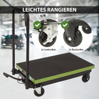 Scherenhubwagen hydraulisch 225 kg Tragkraft Hubbereich 23-72,5 cm 4 Rollen rutschfeste Plattform