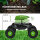 Gartenscooter mit Ablage Stahl 150 kg Sitzhöhe 44-52 cm Sitz 360° drehbar Lufträder in Schwarz-grün