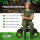 Gartenscooter mit Ablage Stahl 150 kg Sitzhöhe 44-52 cm Sitz 360° drehbar Lufträder in Schwarz-grün
