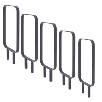 5x Fahrradanlehnbügel 115x45 cm Flachstahl 12 mm...