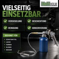 Druckbecherpistol zur Hohlraumversiegelung inkl. Schläuche Hakendüse Runddüse