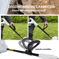 Akku Bodenhacke 20V/2.0Ah mit Akku und Ladegerät 19 cm Arbeitsbreite 24 Klingen 15,5 cm Arbeitstiefe Motorhacke