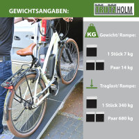 TRUTZHOLM 2x Auffahrrampe klappbar 228 cm 680 kg Traglast Alu Anti Rutsch Quad ATV Rasenmähertraktor