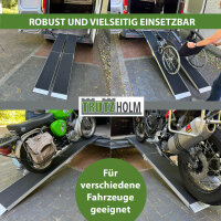 TRUTZHOLM 2x Auffahrrampe klappbar 228 cm 680 kg Traglast Alu Anti Rutsch Quad ATV Rasenmähertraktor