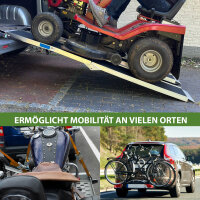 TRUTZHOLM 2x Auffahrrampe klappbar 228 cm 680 kg Traglast Alu Anti Rutsch Quad ATV Rasenmähertraktor