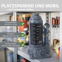 Hydraulischer Stempelwagenheber 2 t Last 158 mm - 308 mm Hubhöhe