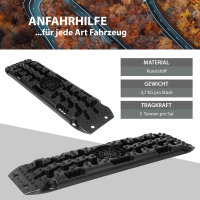 2x Anfahrhilfe 106 x 31 x 6 cm 5 t Tragkraft Sandboards Offroad Traktionshilfe Schnee mit Tasche
