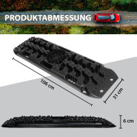 2x Anfahrhilfe 106 x 31 x 6 cm 5 t Tragkraft Sandboards Offroad Traktionshilfe Schnee mit Tasche