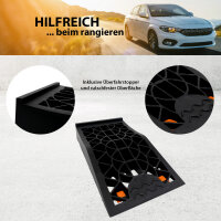 2x Auffahrrampe PKW 5t Auffahrkeile Kunststoff 42x23x8 cm Sicherheitsstopper rutschfeste Oberfläche