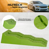 2 x Auffahrkeil mit Überfahrstopper 5 T 60 x 20 x 12 cm Kunststoff Ausgleichskeil 3 Stufen