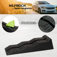 2 x Auffahrkeil mit extra Blocker 5 T 56 x 20 x 13 cm Kunststoff Stufenkeil 3 Stufen Ausgleichskeil
