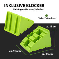 2x Auffahrkeile für Wohnmobil mit Blocker 5t Stufenkeil für Wohnwagen Camper Anhänger inkl. Tasche