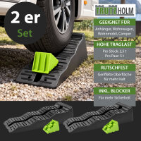 2x Auffahrkeile für Wohnmobil mit Blocker 5t Stufenkeil für Wohnwagen Camper Anhänger inkl. Tasche
