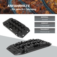 2x Anfahrhilfe 58 x 30 x 7 cm 5 t Tragkraft Sandboards Offroad Traktionshilfe Schnee stapelbar