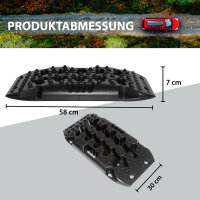 2x Anfahrhilfe 58 x 30 x 7 cm 5 t Tragkraft Sandboards Offroad Traktionshilfe Schnee stapelbar