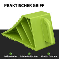 4x Unterlegkeil mit Griff 1,5 t je Paar Radkeil Bremskeil für PKW Anhänger Wohnwagen Camper