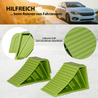 4x Unterlegkeil mit Griff Kunststoff 21x8x10cm 3 t Tragkraft Bremskeil für PKW Anhänger Wohnmobil