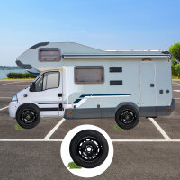 4x Unterlegkeil mit Griff Kunststoff 21x8x10cm 3 t Tragkraft Bremskeil für PKW Anhänger Wohnmobil