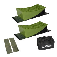 2 x Ausgleichsrampe mit Unterlegmatte 13,5 T 32x15x11 / 19x15x8 cm Kunststoff Wohnmobil