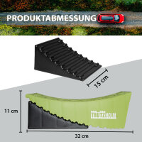 2 x Ausgleichsrampe mit Unterlegmatte 13,5 T 32x15x11 / 19x15x8 cm Kunststoff Wohnmobil