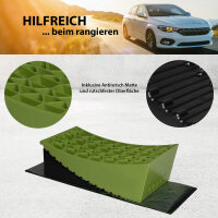 2 x Ausgleichsrampe mit Unterlegmatte 13,5 T 32x15x11 / 19x15x8 cm Kunststoff Wohnmobil