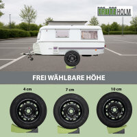 2 x Ausgleichsrampe mit Unterlegmatte 13,5 T 32x15x11 / 19x15x8 cm Kunststoff Wohnmobil