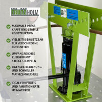 Rohrbiegemaschine hydraulisch 12t Presskraft 6 Matritzen 90° Biegewinkel Rohrbieger Rohrbiegegerät