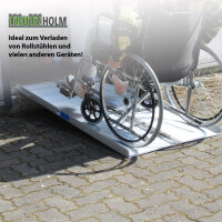 TRUTZHOLM Rollstuhlrampe klappbar 152 cm Traglast 272 kg Alu geriffelt Auffahrrampe Kofferrampe