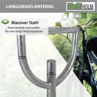 2x Fahrradanlehnbügel 115 x 56 cm Stahl feuerverzinkt Ø 60 mm zum Einbetonieren Fahrradständer Typ D