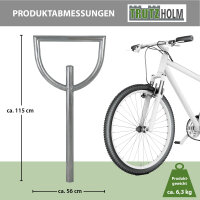 5x Fahrradanlehnbügel 115 x 56 cm Stahl feuerverzinkt Ø 60 mm zum Einbetonieren Fahrradständer Typ D