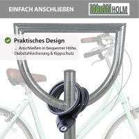 5x Fahrradanlehnbügel 115 x 56 cm Stahl feuerverzinkt Ø 60 mm zum Einbetonieren Fahrradständer Typ D