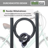 2x Fahrradanlehnbügel 115 x 52 cm Stahl feuerverzinkt pulverbeschichtet Ø 60 mm einbetonieren Anthrazit Typ O