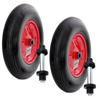2x Schubkarrenrad Ersatzrad Vollgummi 4.80/4.00-8 mit...
