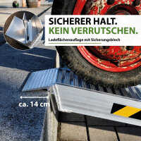 TRUTZHOLM 1x Schwerlastrampe 1900 kg Länge 212 cm Alu Breite 30 cm für Minibagger Kettenfahrzeuge