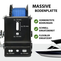 Gurtwinde 1133 kg Gurtlänge 10 m Gurtbreite 5 cm mit Lasthaken Sperrhebel Handkurbel ergonomisch
